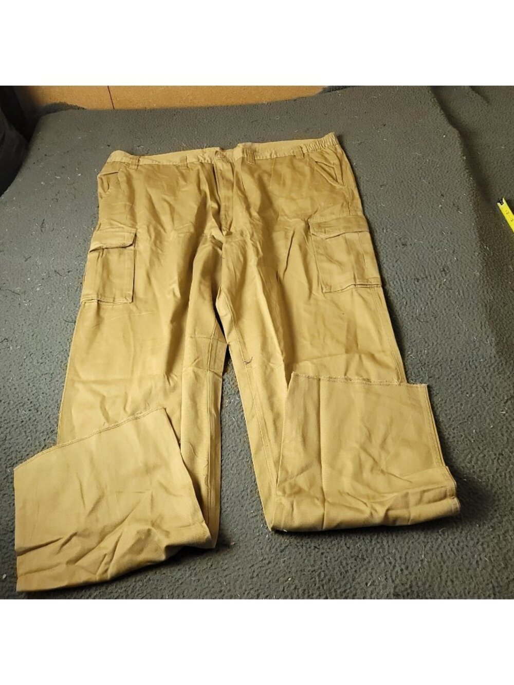 Boulder Creek Cargo Pants Mens 52 x38L Big Tall Beige Elastic Khaki Cotton LL